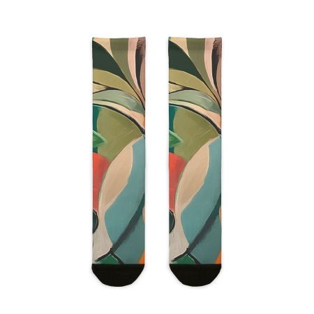 Colorful Artistic Crew Socks for Creative Souls, Unique Gift for Art Lovers, Comfortable Wear, Fashion Statement Socks