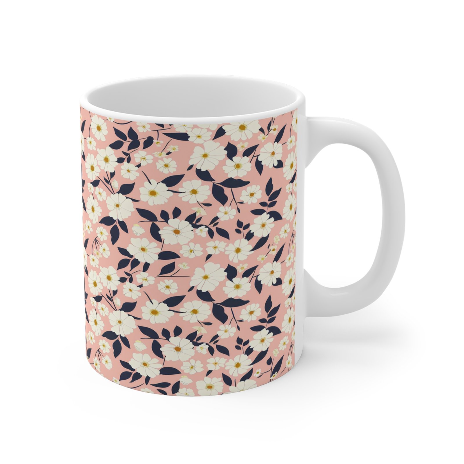 Floral Pattern Coffee Mug, Tea Cup, Gift for Her, Kitchen Decor, Birthday Present, Home & Office - Image 3