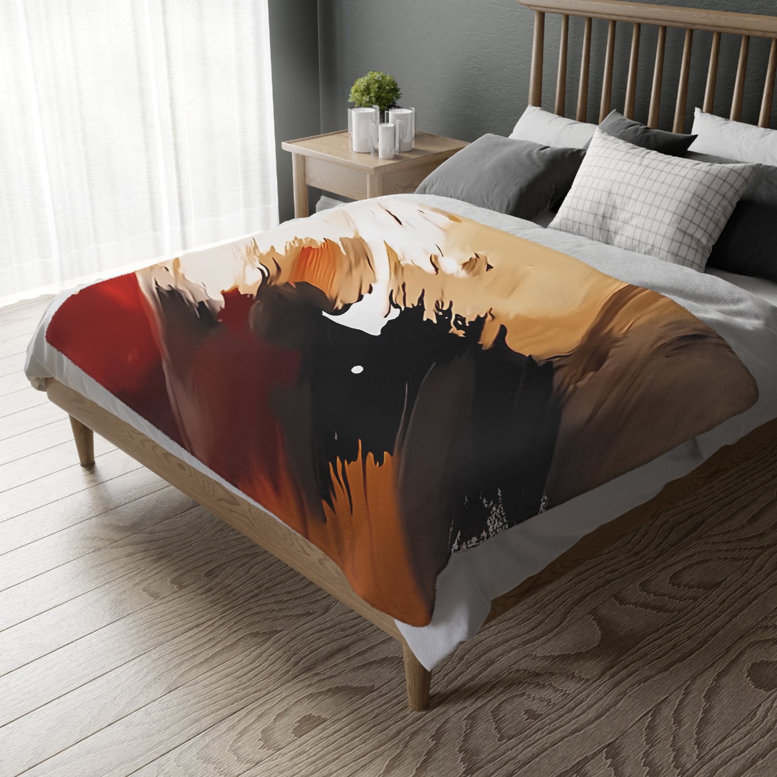 Cozy Abstract Velveteen Blanket, Microfiber Throw, Decorative Home Accent, Warm Gift for All Occasions, Modern Art Style - Image 8