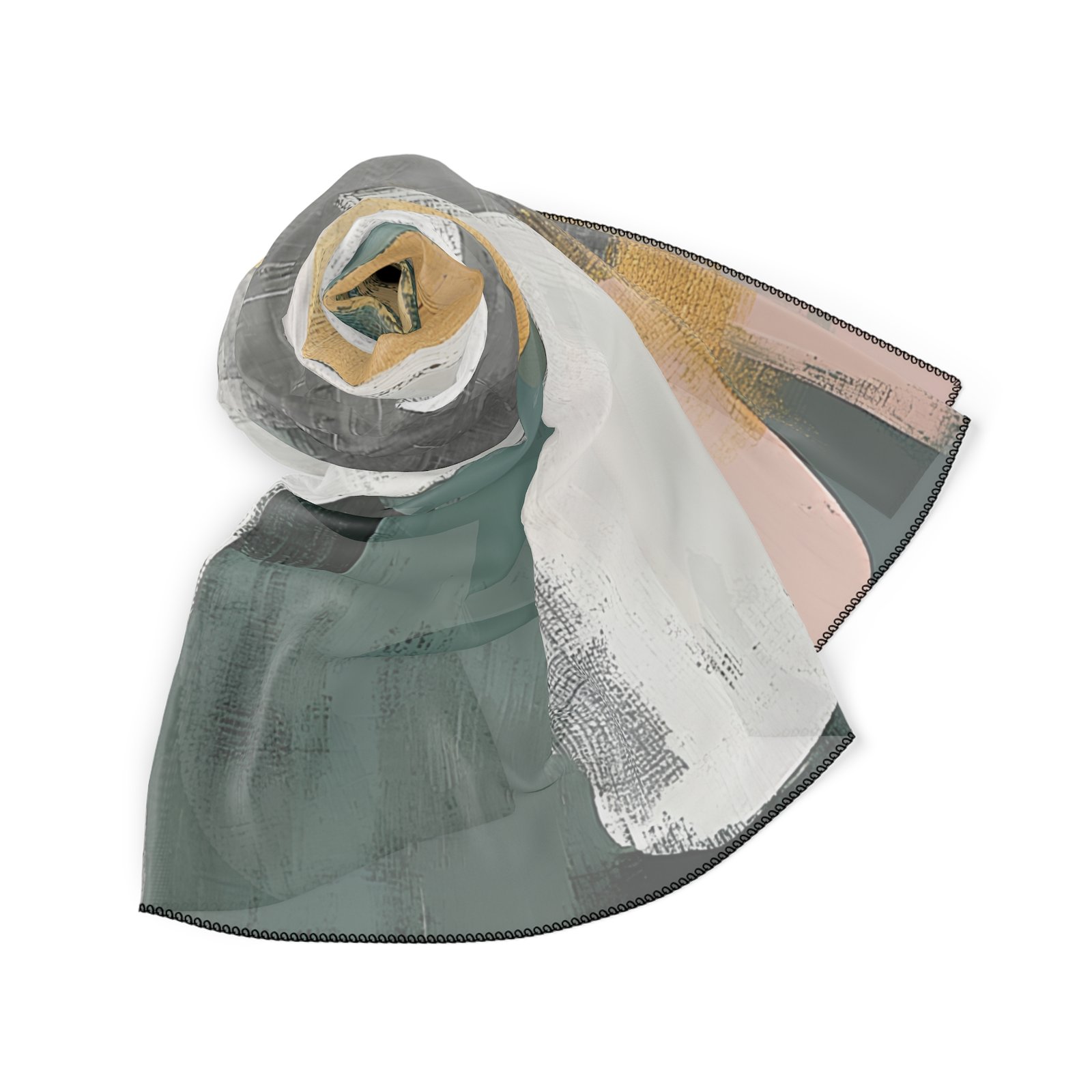 Chic Abstract Poly Scarf - Stylish Fashion Accessory for Every Occasion, Perfect Gift for Her, Trendy Statement Scarf, Lightweight Neck Wrap - Image 2