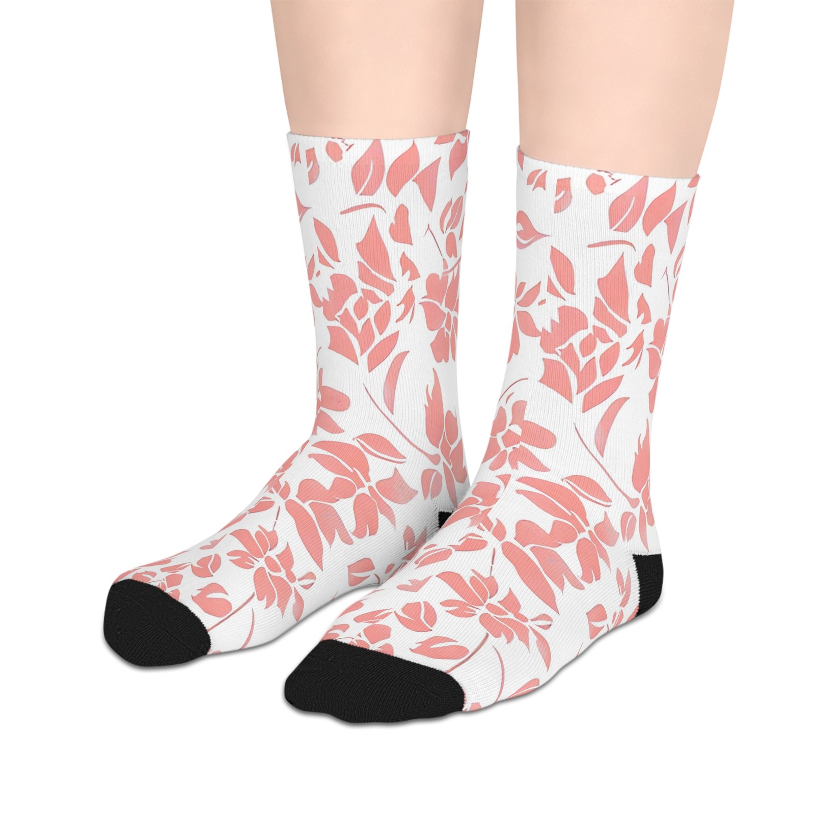 Chic Floral Mid-Length Socks | Cozy Fashion for Every Occasion, Gift for Her, Spring Style, Cute Patterns, Everyday Wear - Image 3