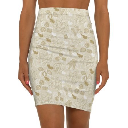 Chic Floral Mid-Waist Pencil Skirt, Stylish Women's Skirt, Elegant Office Outfit, Seasonal Fashion, Versatile Party Wear