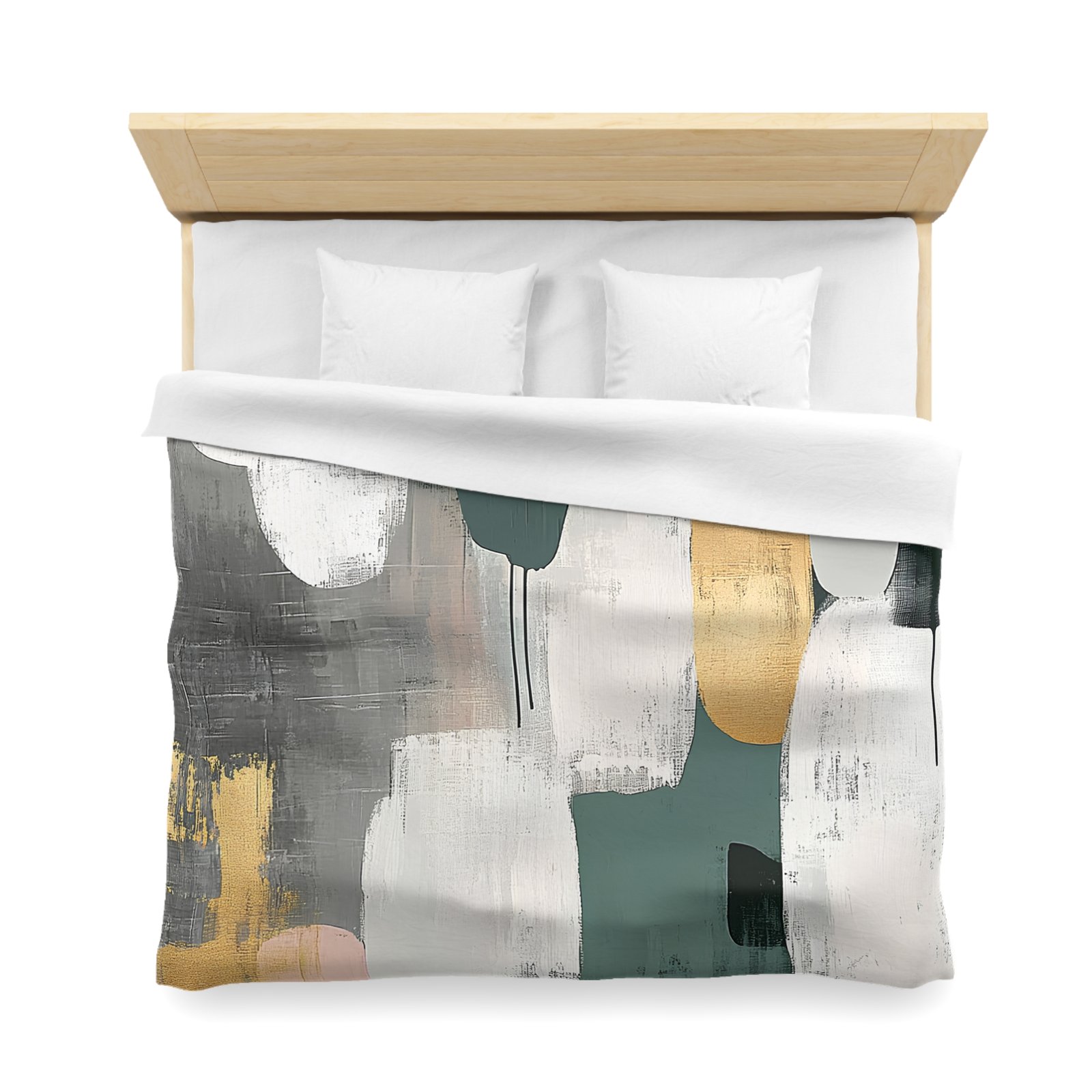 Chic Abstract Microfiber Duvet Cover, Modern Bedding, Minimalist Decor, Cozy Bedroom, Contemporary Design, Home Makeover - Image 17