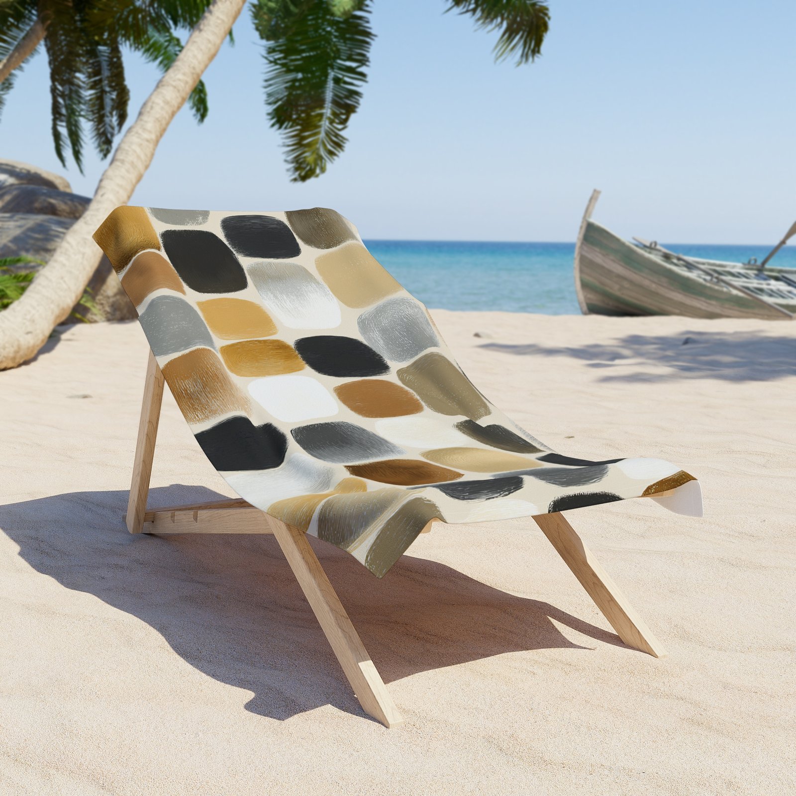 Chic Beach Towel, Stylish Poolside Accessory, Modern Decor, Perfect for Summer, Great Gift for Beach Lovers, Relaxing Days - Image 2