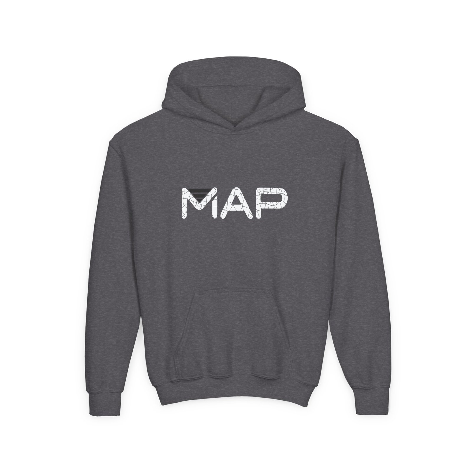 Youth Hooded Sweatshirt with 'MAP' Design - Perfect for Travel Lovers, Gift for Kids, Cozy Wear, Outdoor Adventure, Vacation Style - Image 5
