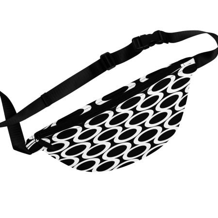 Trendy Black and White Fanny Pack, Chic Belt Bag for Festivals, Travel, Everyday Use, Stylish Accessory, Gift for Her