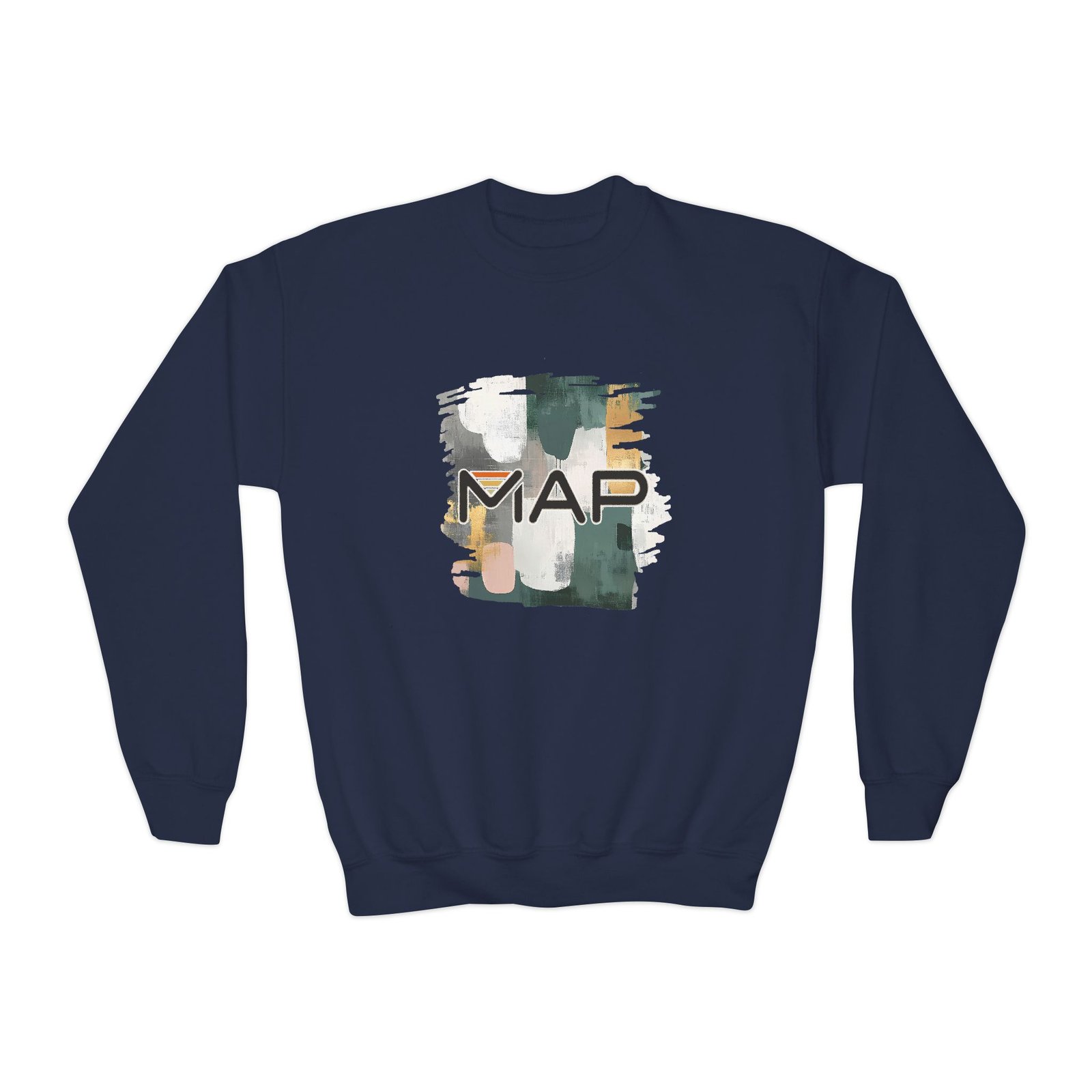 Stylish Youth Crewneck Sweatshirt with Abstract Map Design, Cozy Pullover for Teens and Kids, Perfect Gift for Holidays and Everyday Wear - Image 25