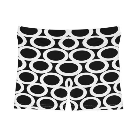Chic Women's Shorts | Black & White Patterned Activewear, Casual Sportswear, Summer Wardrobe Essential, Gift for Her, Lounge Shorts