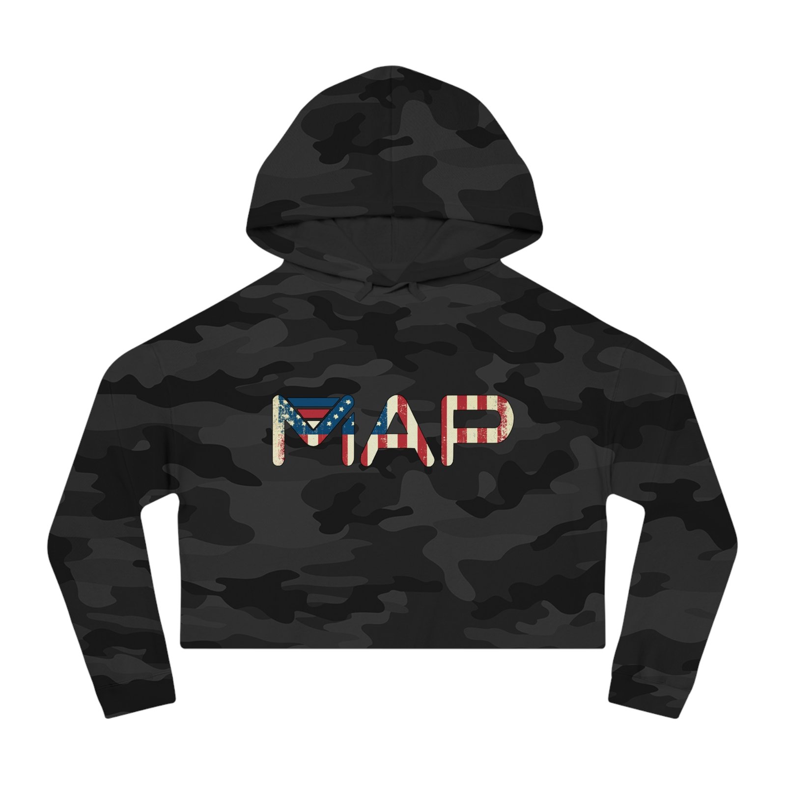 Cropped Hooded Sweatshirt with MAP Design | Stylish Women’s Casual Wear | Perfect for Travel, Summer Days, Gifts - Image 7