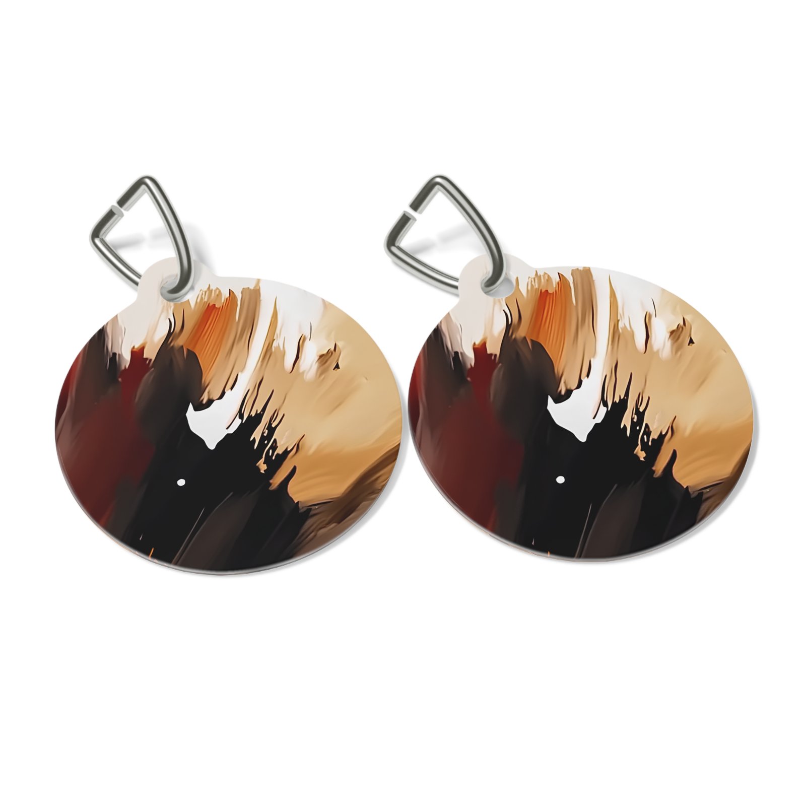 Abstract Art Pet Tag, Personalized Dog Tag, Stylish Cat Tag, Unique Pet ID Tag, Pet Accessory Gift - Image 3