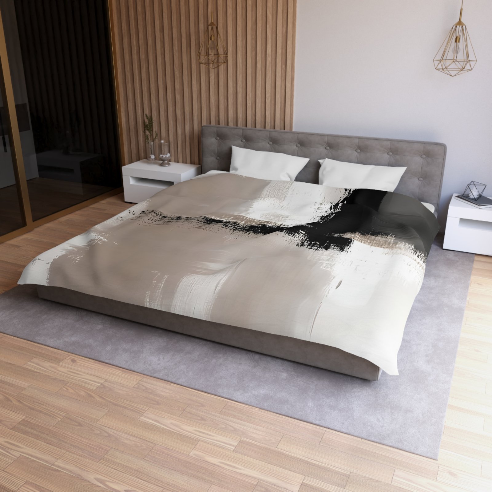 Stylish Microfiber Duvet Cover, Modern Abstract Bedding, Cozy Home Decor, Minimalist Bedroom, Art-Inspired Comforter - Image 18