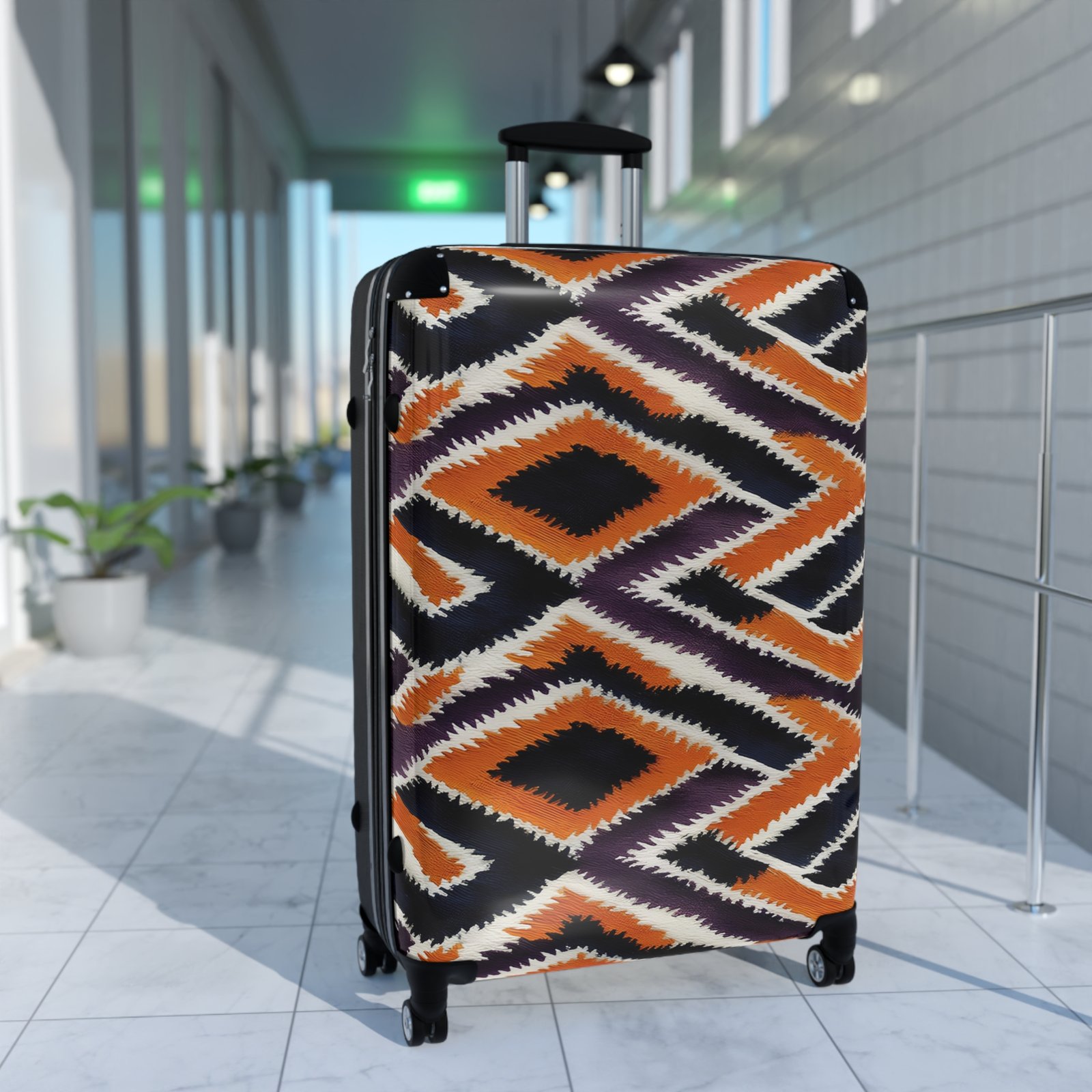 Patterned Suitcase for Stylish Travelers, Carry-On Luggage, Trendy Travel Bag, Unique Travel Gear, Vacation Essentials, Gift for Adventurers - Image 11