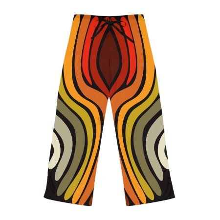 Retro Bohemian Women's Pajama Pants, Cozy Loungewear, Unique Gift for Her, Sleep Pants for Relaxation, Vibrant Patterned PJs