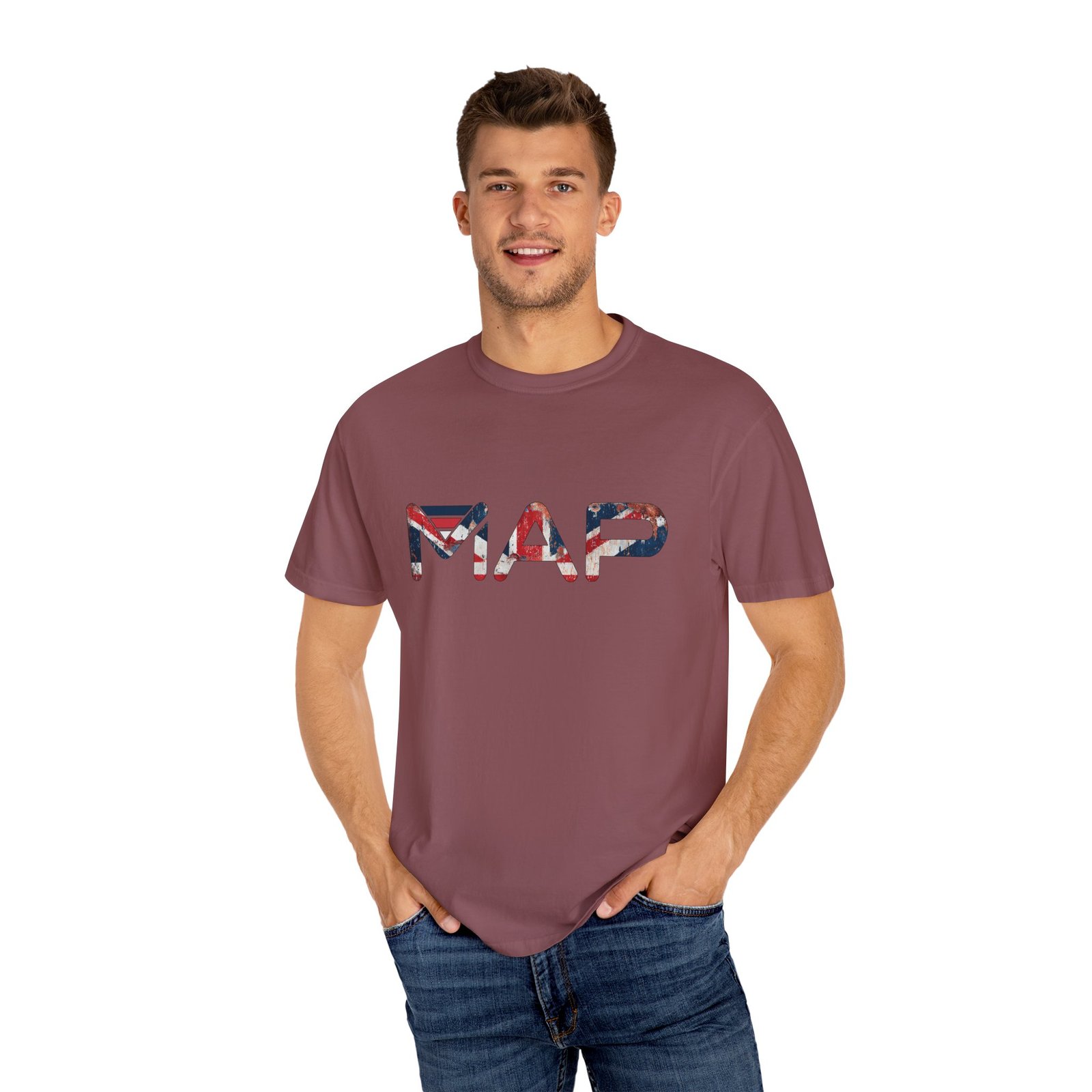 Map Graphic Unisex Garment-Dyed T-Shirt, Travel Tee, Casual Wear, Adventure T-Shirt, Gift for Travelers, Summer Wardrobe - Image 12