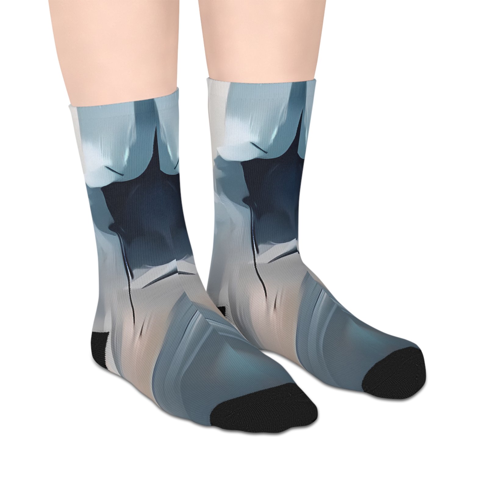 Chic Mid-Length Socks with Abstract Design, Trendy Fashion Socks, Cozy Casual Socks, Stylish Gift for Her, Unique Winter Accessories - Image 4
