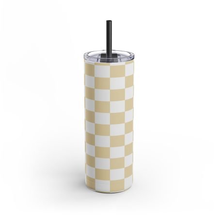 Chic Checkered Tumbler, 20oz | Perfect for Home, Office, Gifts, Birthday, Summer Parties, Weddings, Travel