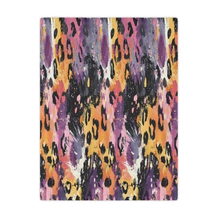Vibrant Animal Print Minky Blanket | Cozy Throw for Home Décor, Baby Shower Gift, Kids' Room, Nursery Blanket