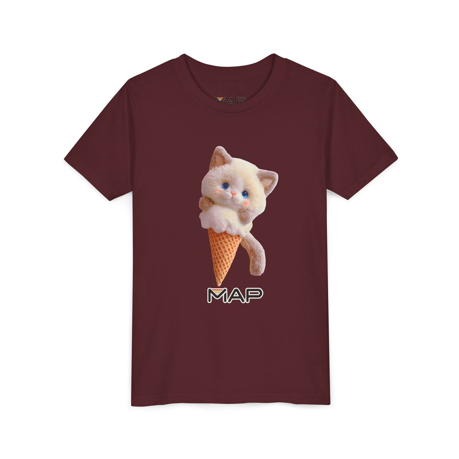 Cute Cat Ice Cream Youth Tee, Kitten Shirt, Summer Fun Apparel, Animal Lover Gift, Birthday Party Outfit, Playful T-Shirt - Image 39