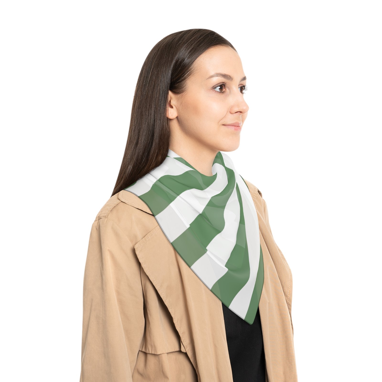 Chic Striped Poly Scarf for All Occasions, Fashion Accessory, Gift Idea, Lightweight Wrap, Trendy Neck Scarf - Image 9