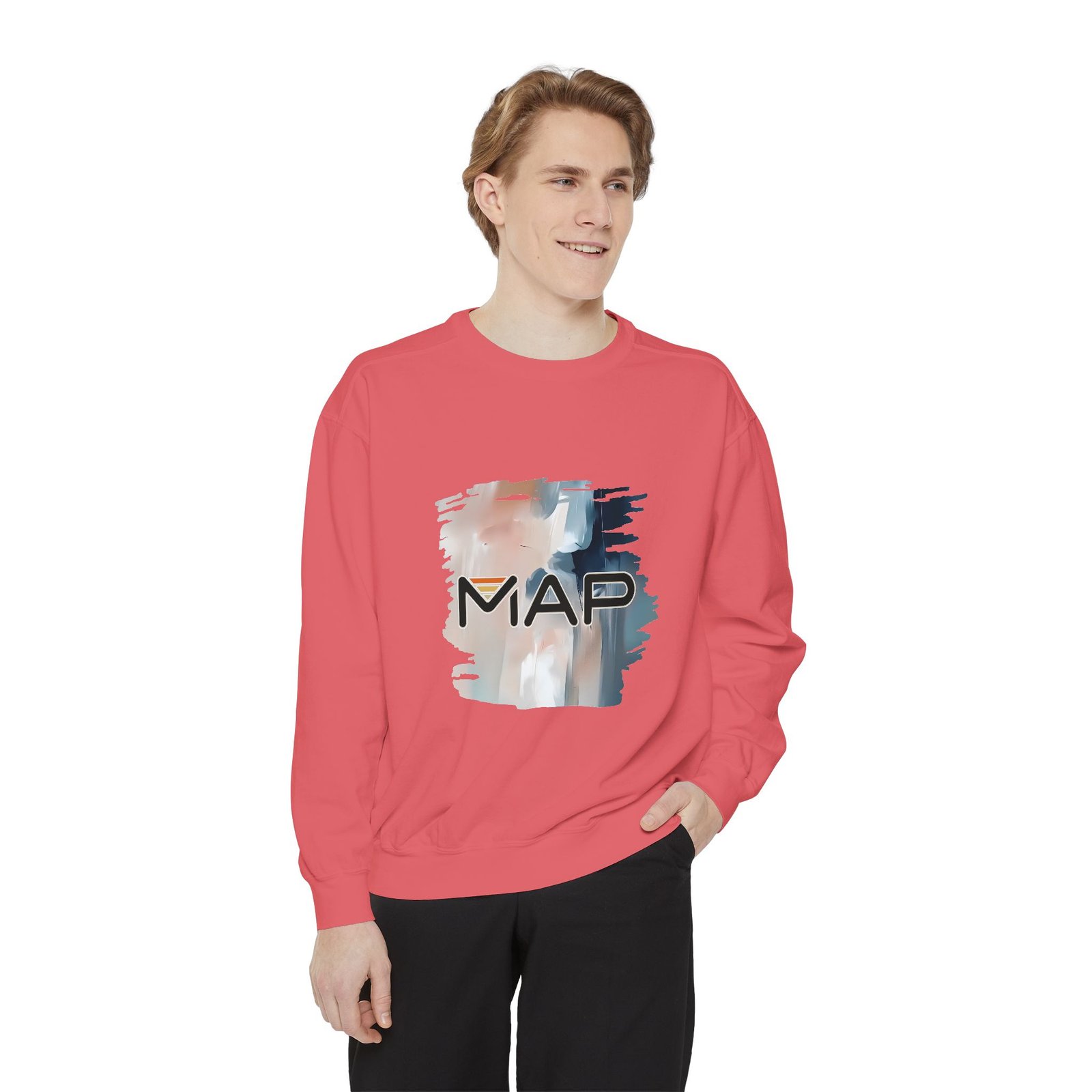Map-Inspired Unisex Garment-Dyed Sweatshirt | Cozy Casual Wear, Perfect for Travel, Gift for Map Lovers, Fall Fashion, Unisex Sweaters - Image 47