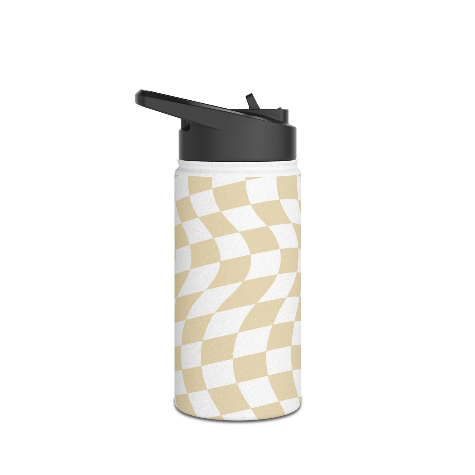 Wavy Pattern Stainless Steel Water Bottle, Stylish Hydration, Eco-Friendly Travel Mug, Unique Gift for Adventurers, Reusable Drink Container - Image 3