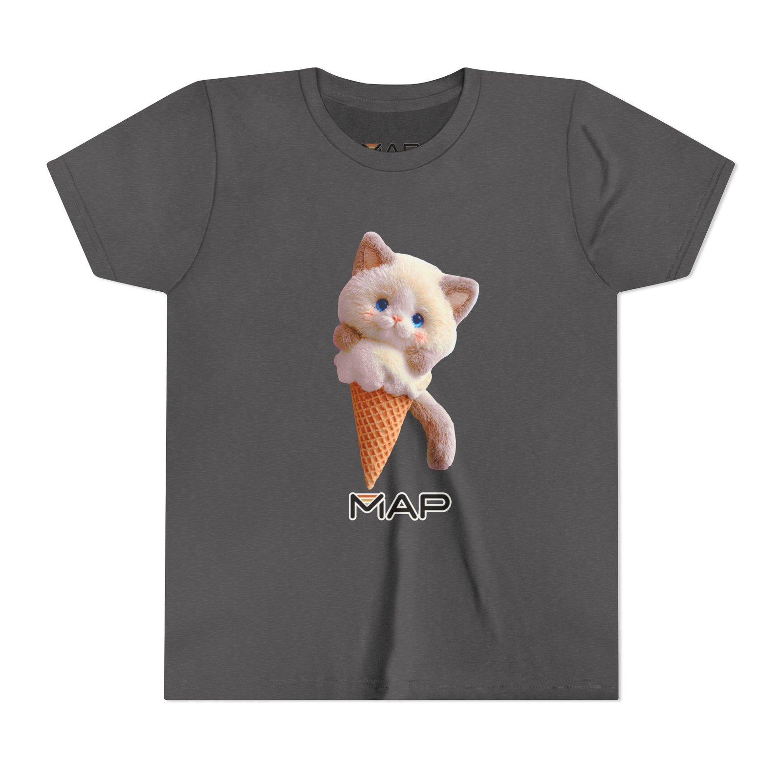 Cute Cat Ice Cream Youth Tee, Kitten Shirt, Summer Fun Apparel, Animal Lover Gift, Birthday Party Outfit, Playful T-Shirt - Image 33