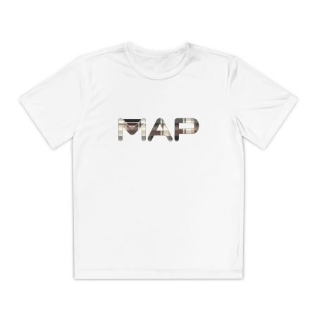 Youth Competitor Tee with MAP Design - Athletic Shirt for Sports, Gifts, Teamwear, Competition, Casual Wear