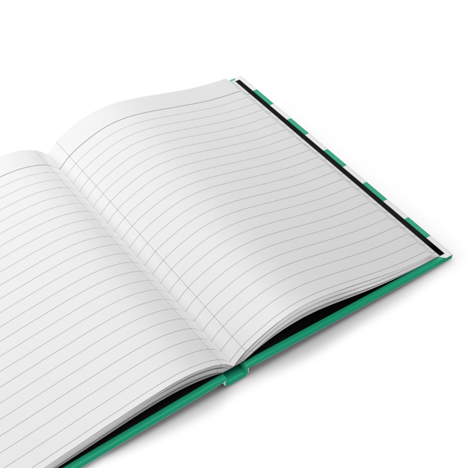 Green Striped Hardcover Journal | Perfect for Note-Taking, Gift for Students, Minimalist Design, Journal for Work, Elegant Writing Notebook - Image 4