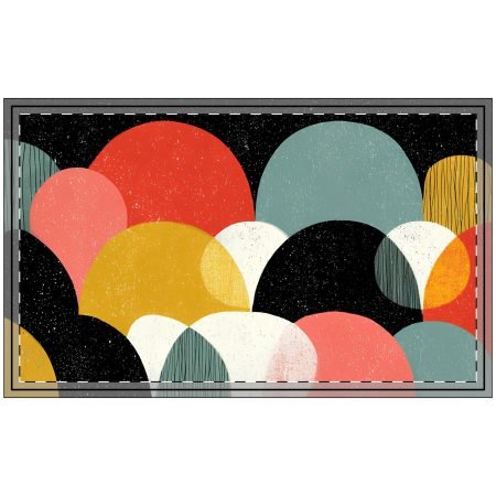 Colorful Abstract Polyester Doormat, Welcome Mat, Entryway Decor, Housewarming Gift, Home Accents, Outdoor Mat