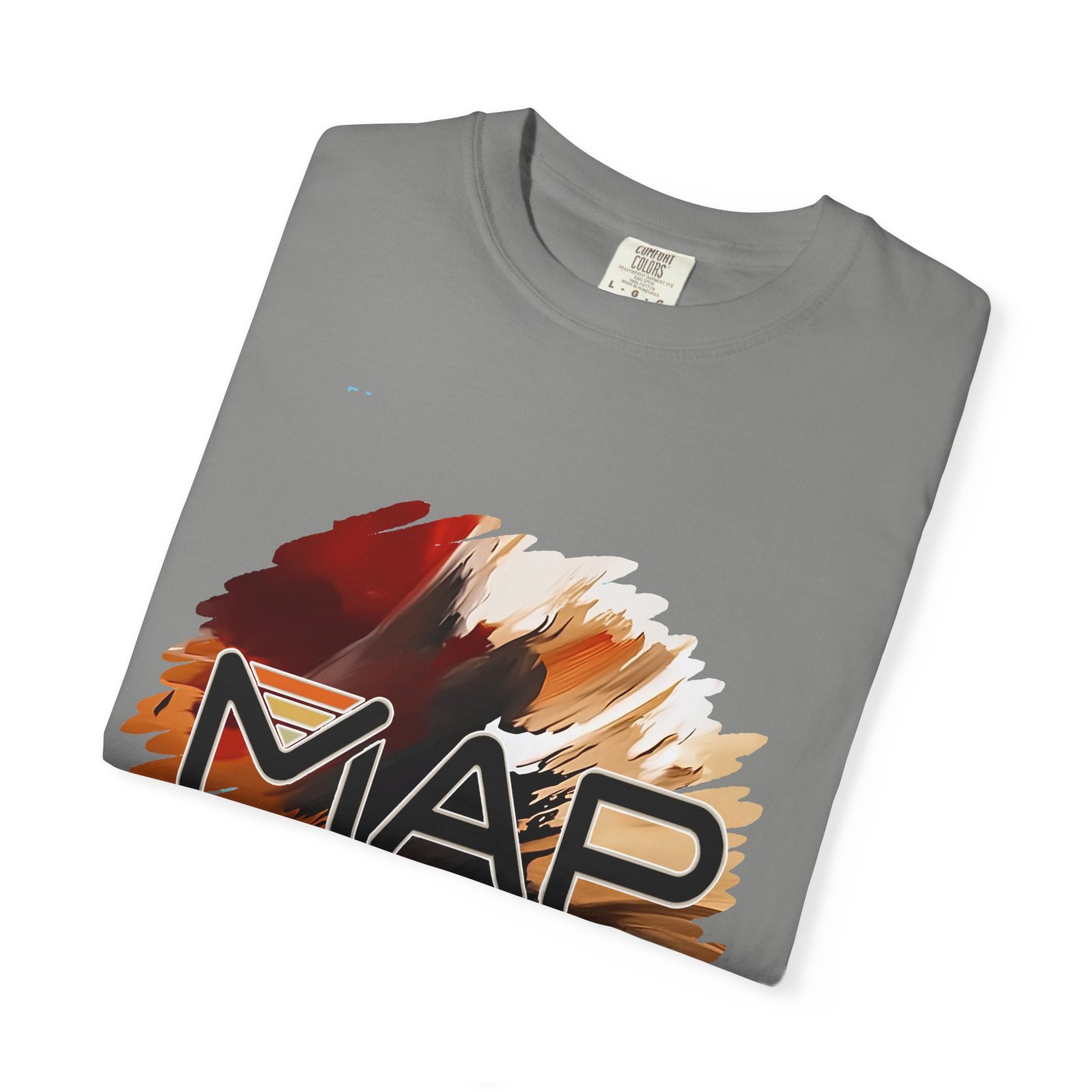 Garment-Dyed T-Shirt with Abstract Map Design, Casual Tee for Travel Lovers, Unisex Fashion, Perfect Gift for Adventurers, Graphic Tee - Image 35