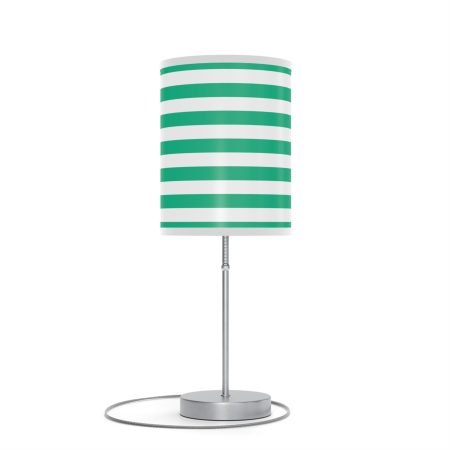Green Striped Table Lamp | Modern Lighting, Home Decor, Bedroom Light, Gift for Her, Minimalist Style