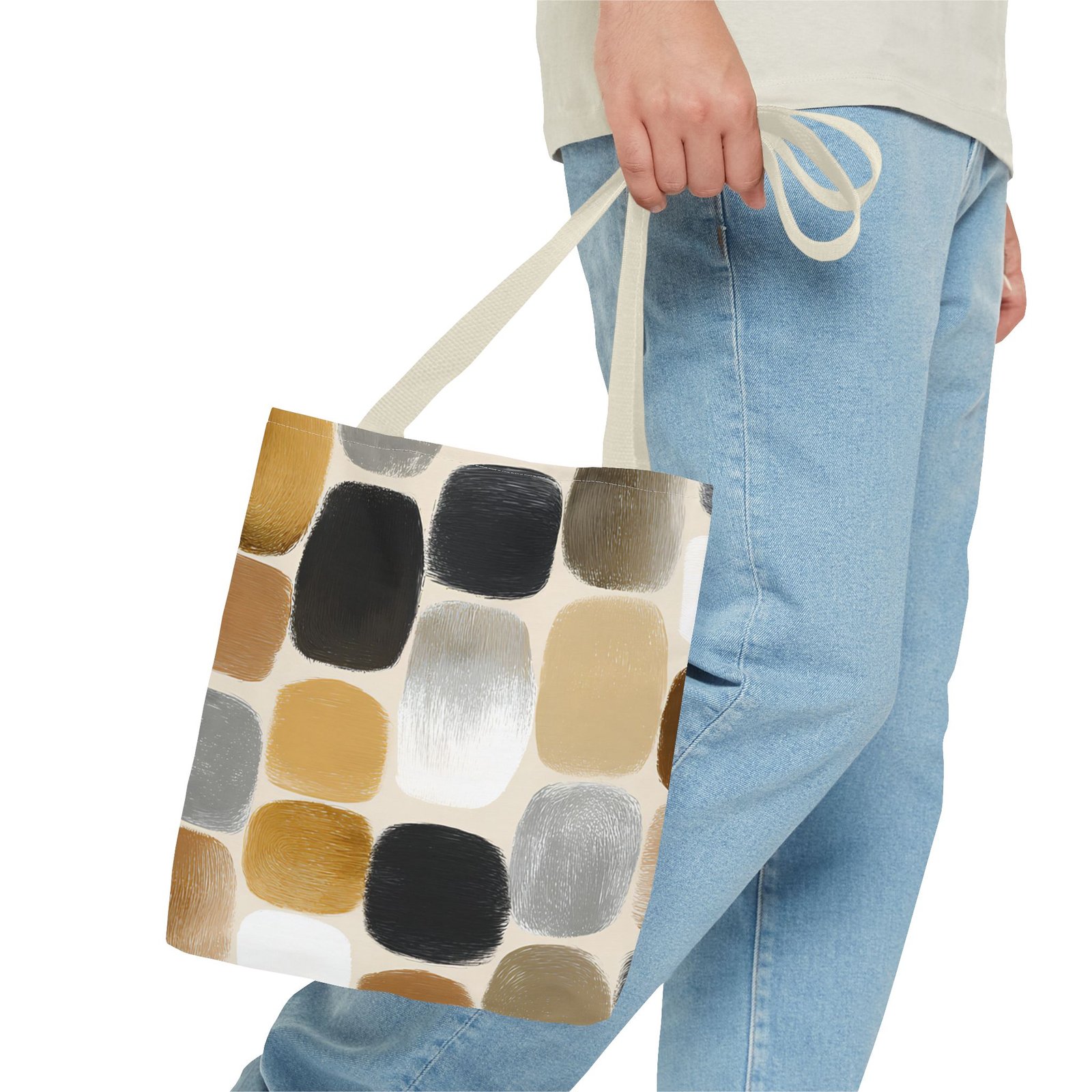 Chic Abstract Tote Bag, Stylish Reusable Shopping Bag, Fashionable Handbag for Everyday Use, Eco-Friendly Gift, Minimalist Tote - Image 39