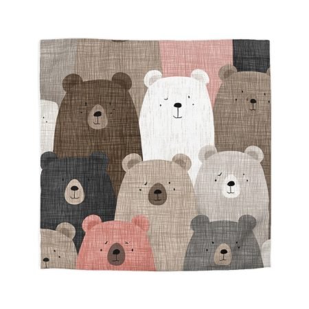 Cozy Bear Microfiber Duvet Cover | Soft Bedding for Kids Room, Nursery Decor, Gift for Animal Lovers, Cute Bedroom Accent, Bear Theme