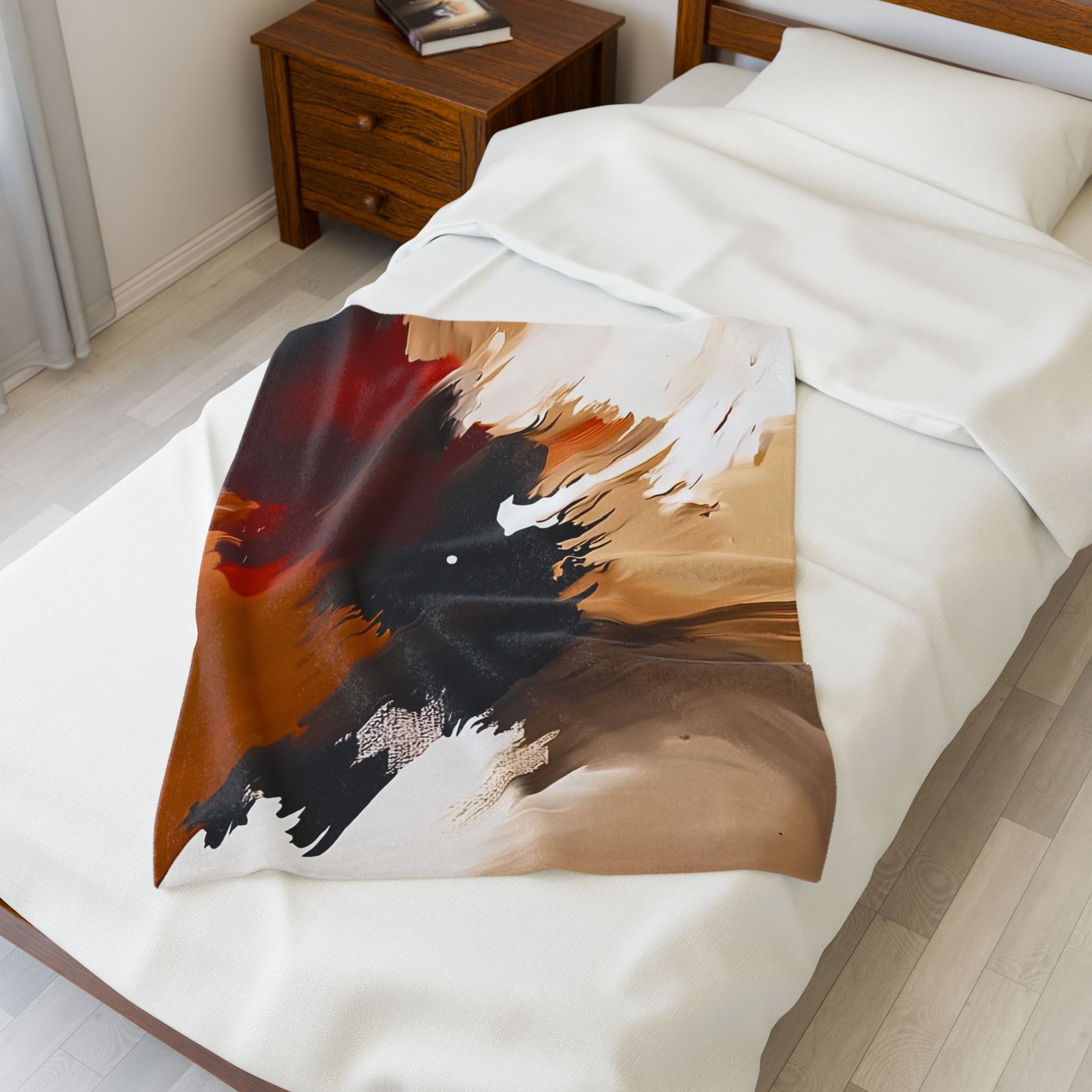 Cozy Velveteen Plush Blanket with Abstract Art, Soft Throw Blanket, Home Decor, Gift for Her, Living Room, Bedroom - Image 11