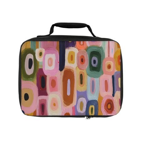 Colorful Patterned Lunch Bag for Kids, Stylish Insulated Lunchbox, Trendy School Meal Carrier, Fun Lunch Tote, Vibrant Picnic Bag