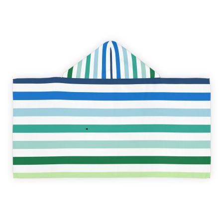 Striped Youth Hooded Towel for Beach Fun, Swim Time, Bath Time, Summertime, Pool Parties, Kids Gift