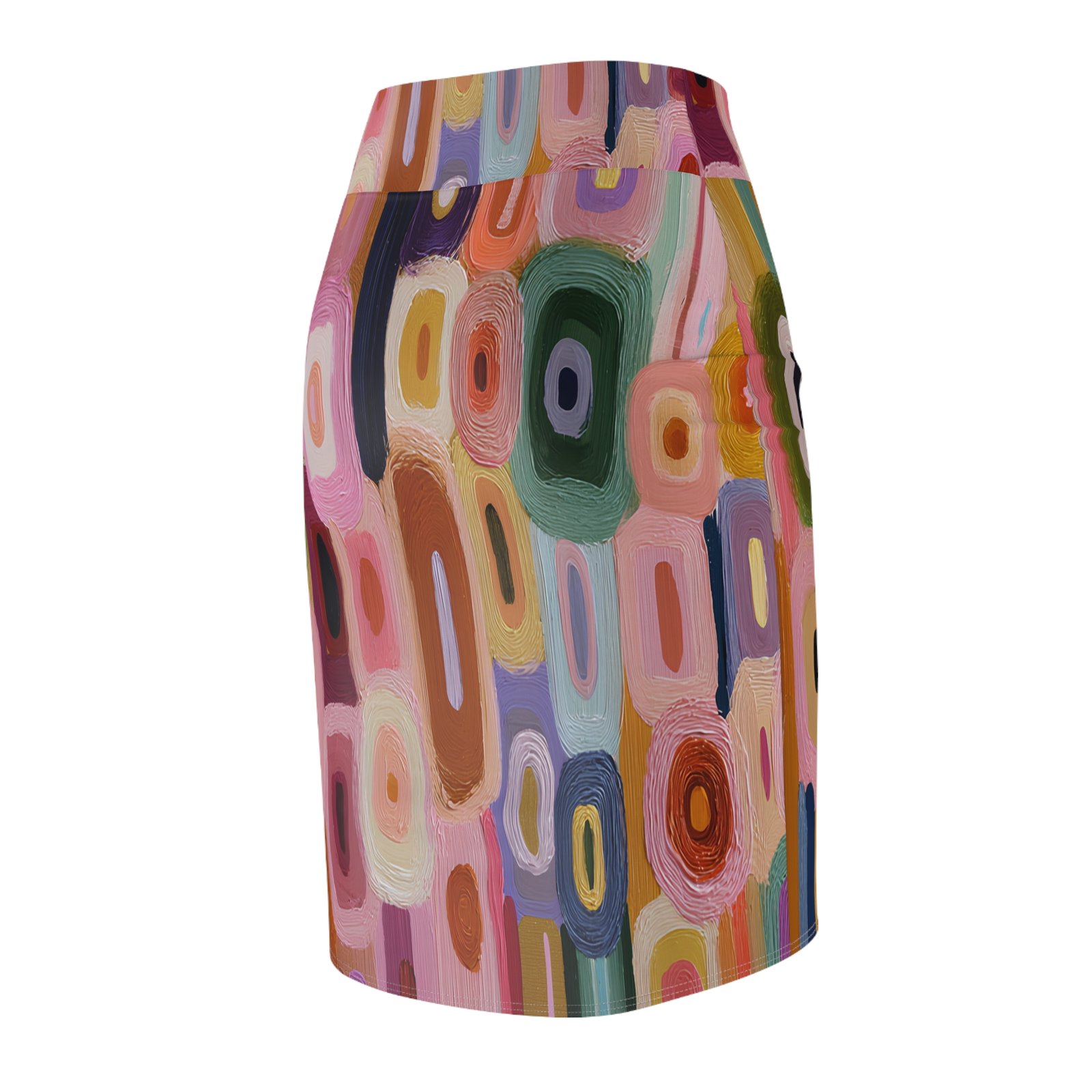 Colorful Abstract Women's Pencil Skirt | Chic Office Wear, Fashion Skirt, Art-Inspired Style, Perfect for Brunch or Date Night - Image 4