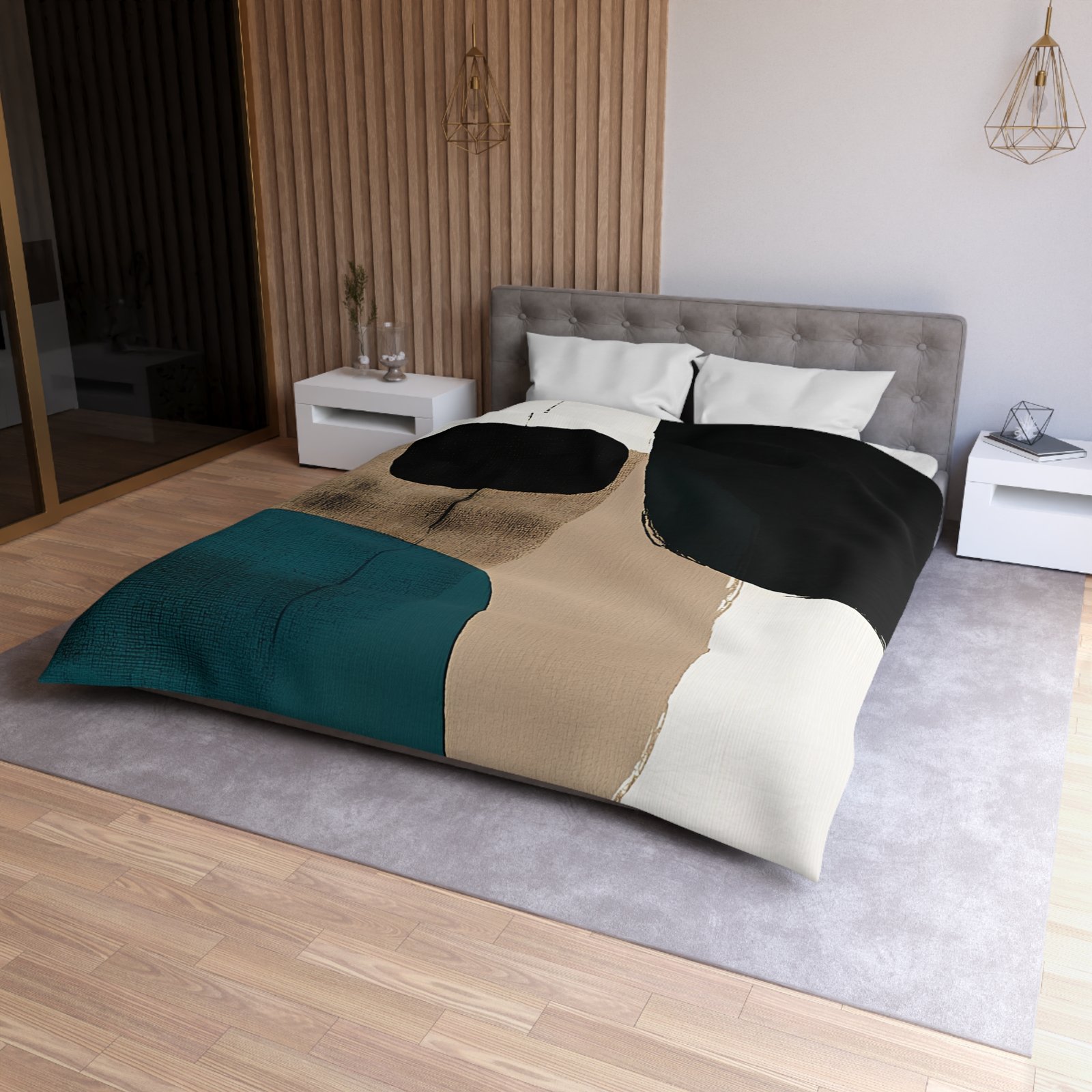 Abstract Art Microfiber Duvet Cover | Modern Home Decor, Cozy Bedding, Bedroom Makeover, Stylish Gift, Minimalist Comfort - Image 12