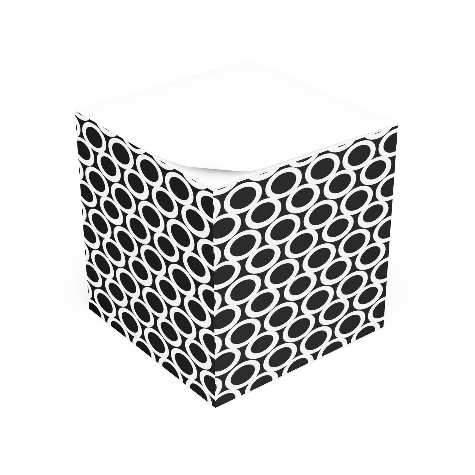 Chic Black & White Note Cube - Stylish Memo Pad, Office Decor, Gift for Teachers, Modern Home Office, Notepad Holder - Image 2