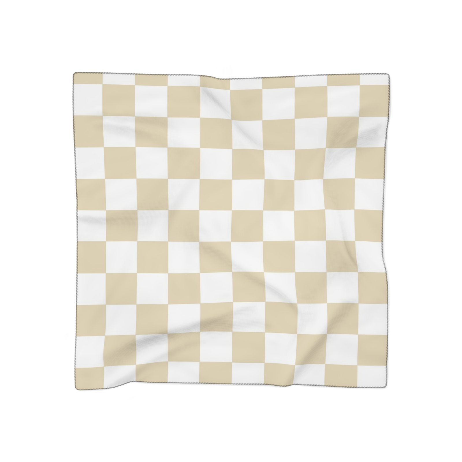 Chic Poly Scarf, Stylish Checkered Scarf for Women, Layering Accessory, Fashionable Gift for Her, Summer Scarf, Elegant Neck Wrap - Image 10