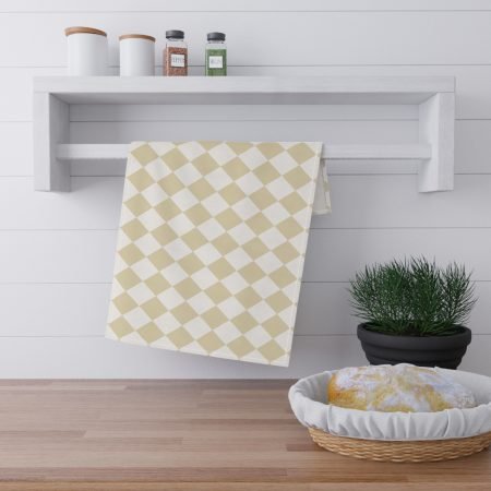 Chic Checkered Tea Towels | Cotton & Poly Kitchen Decor, Gift for Home, Wedding, Hostess Gift, Farmhouse Style