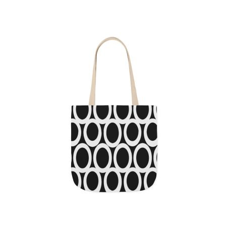 Chic Canvas Tote Bag with 5-Color Straps, Stylish Shopping Bag, Eco-Friendly Tote, Trendy Carryall, Perfect for Travel, Daily Errands