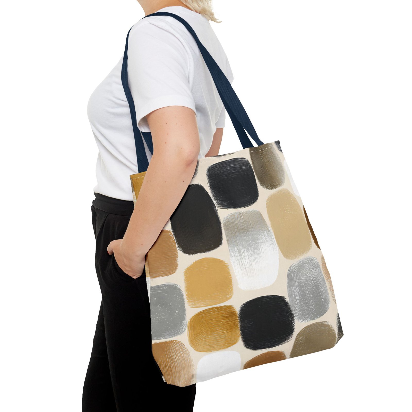 Chic Abstract Tote Bag, Stylish Reusable Shopping Bag, Fashionable Handbag for Everyday Use, Eco-Friendly Gift, Minimalist Tote - Image 60