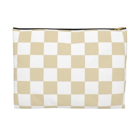 Chic Checkered Accessory Pouch | Makeup Bag, Travel Organizer, Tote Bag Insert, Pencil Case, Gift for Her