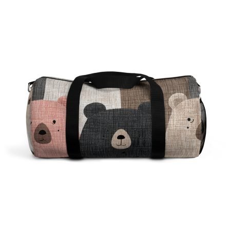 Cute Bear Pattern Duffel Bag for Adventures, Gym, Travel, Weekend Getaways, Animal Lovers, Kid's Gifts