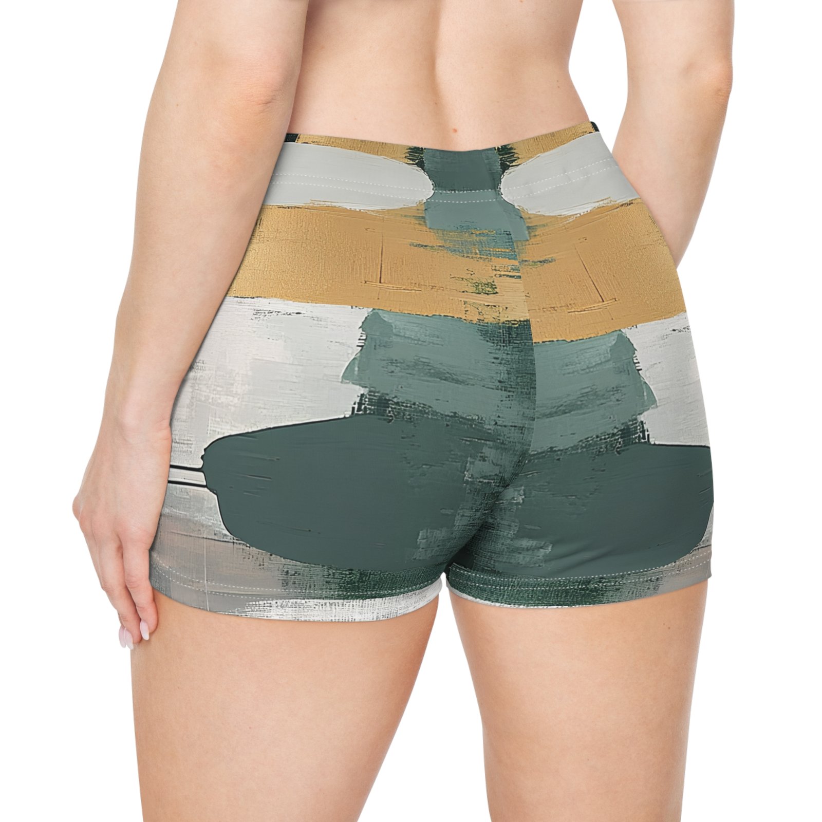 Abstract Women's Shorts, Summer Loungewear, Casual Activewear, Beach Essentials, Gift for Her, Bohemian Style - Image 4