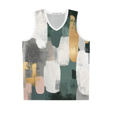 Artistic Basketball Jersey for Trendy Athletes, Unique Sportswear Gift for Basketball Lovers, Stylish Team Apparel, Summer Activewear, [...]
