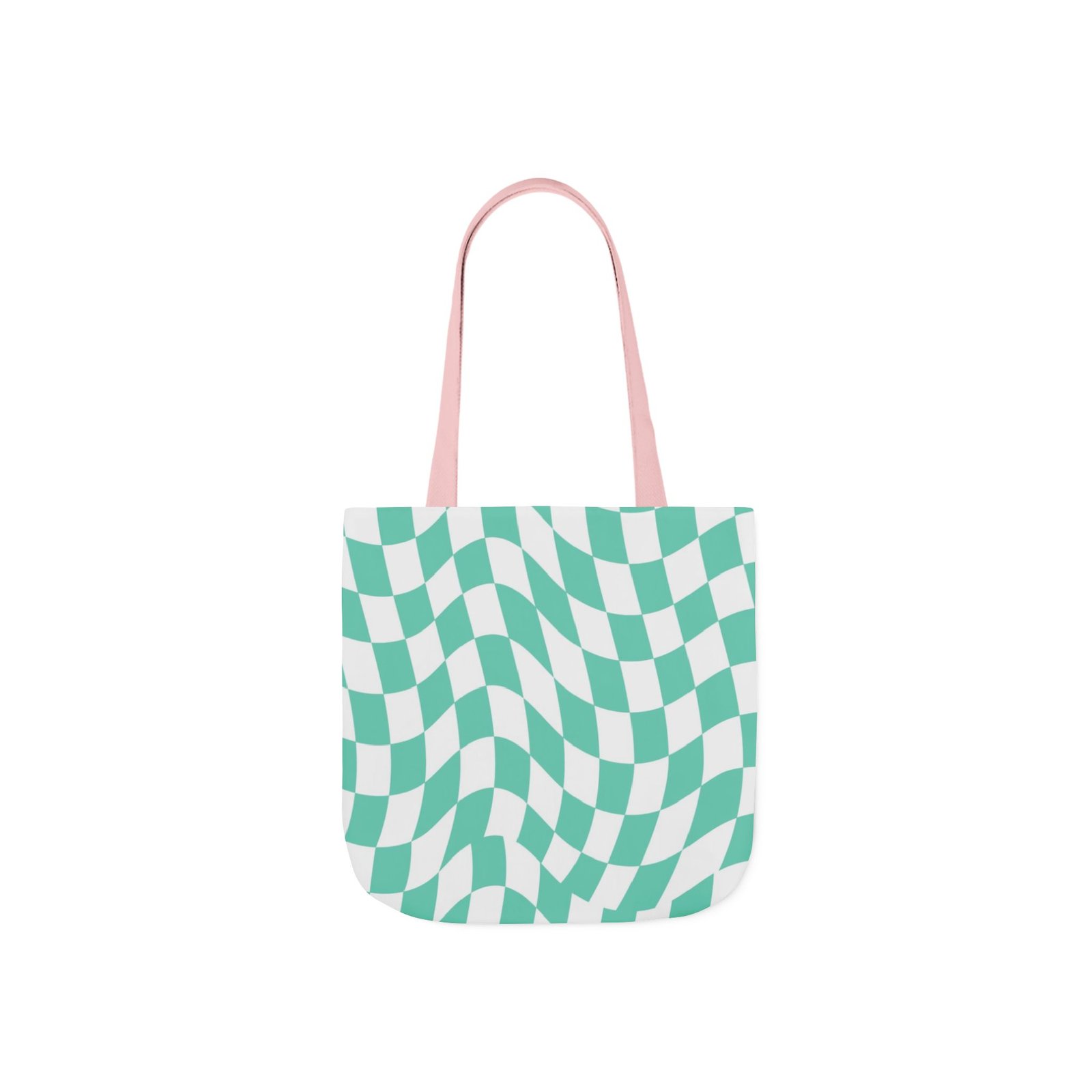 Trendy Checkered Canvas Tote Bag with 5-Color Straps, Eco-Friendly Shopping Bag, Stylish Beach Bag, Fashionable Gym Tote, Unique Gift Idea - Image 15