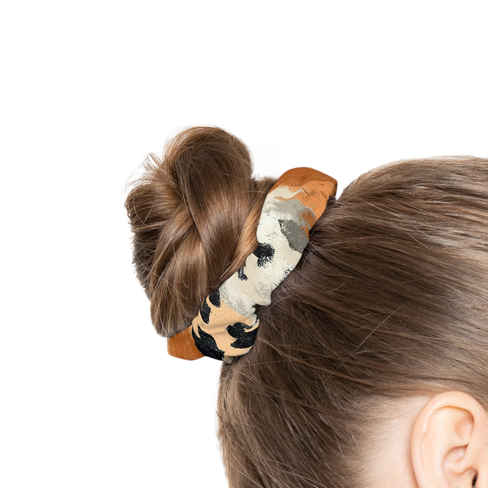 Trendy Animal Print Scrunchie, Boho Hair Accessory, Perfect for Gifts, Festivals, Everyday Wear, Floral Scrunchies - Image 4