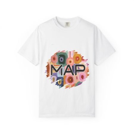 Colorful Map Graphic Tee, Vibrant Summer T-Shirt, Casual Streetwear, Unique Gift for Travelers, Fun Outdoor Fashion